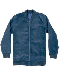 Dapper Boi - Microfiber Suede Bomber Jacket - Lyst