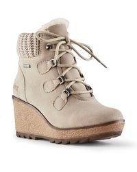 Cougar Shoes - Pamela Faux Fur Trim Waterproof Wedge Boot - Lyst