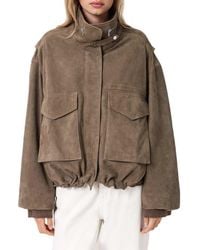 AllSaints - Clay Suede Jacket - Lyst