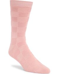 Nordstrom - Textured Check Viscose Blend Socks - Lyst
