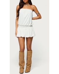Edikted - Layton Studded Strapless Bubble Hem Minidress - Lyst