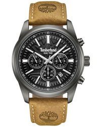 Timberland - Northbridge Multifunction Chronograph Leather Strap Watch, 45Mm - Lyst