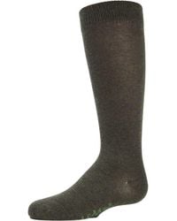 Memoi - Ribbed Classic Solid-Color Knee High Sock - Lyst