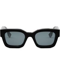 Fendi - Signature 50mm Rectangular Sunglasses - Lyst