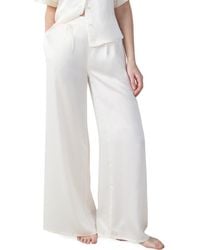 Etam - Pearly Silk Wide Leg Pajama Pants - Lyst
