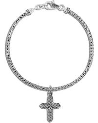John Hardy - Classic Chain Cross Pendant Bracelet - Lyst