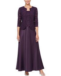 Alex Evenings - 82122326 Lace Bodice With Jacket A-line Dress - Lyst