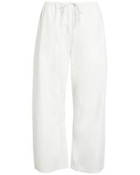 Leset - Kyoto Cotton Drawstring Utility Crop Pants - Lyst
