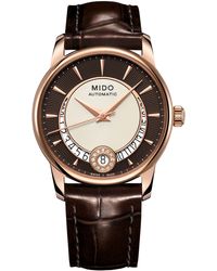 MIDO - Baroncelli Automatic Diamond Leather Strap Watch - Lyst