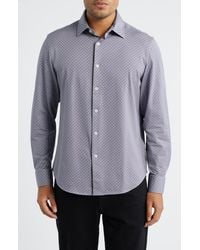 Bugatchi - James Ooohcotton Mosaic Print Twill Button-Up Shirt - Lyst