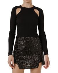 Endless Rose - Double Cutout Long Sleeve Knit Top In Black At Nordstrom Rack - Lyst
