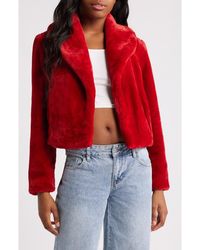Blank NYC - Shawl Collar Faux Fur Jacket - Lyst