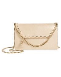 Stella McCartney - Falabella Shiny Dot Faux Leather Wallet On A Chain - Lyst