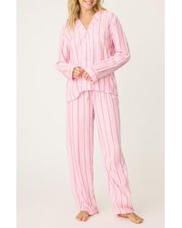 Pj Salvage - Stripe Hype Pajamas & Head Wrap Set - Lyst