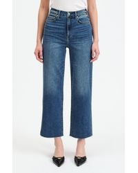 DAZE - Pleaser High Waist Raw Hem Crop Jeans - Lyst
