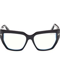 Tom Ford - 54Mm Square Light Blocking Optical Glasses - Lyst