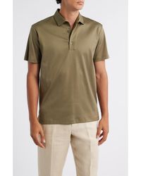 Aurélien - Aur1 Solid Cotton Polo - Lyst
