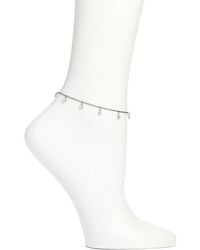 VIDAKUSH - Dainty Crystal Drop Anklet - Lyst