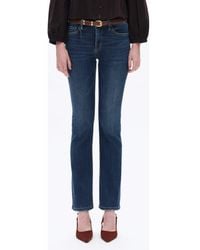 Bayeas - Mid Rise Slim Straight Leg Jeans - Lyst