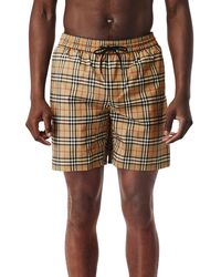 Burberry - Guildes Archival Check Swim Trunks - Lyst