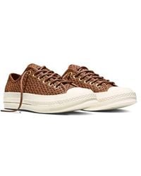 Converse - Chuck 70 Woven Leather Low Top Sneaker - Lyst