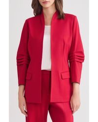 Misook - Ruched Sleeve Ponte Jacket - Lyst