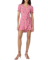 Diane von Furstenberg - Emilia Floral Puff Sleeve Wrap Dress - Lyst