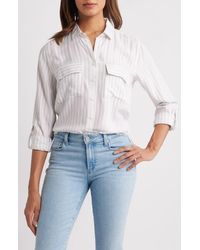Beach Lunch Lounge - Fallon High-Low Button-Up Shirt - Lyst