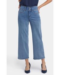 NYDJ - Teresa Surestretch High Waist Ankle Wide Leg Jeans - Lyst