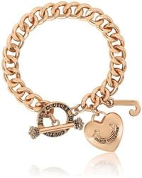 Juicy Couture - Toggle Bracelet With Crystal Heart Charm - Lyst