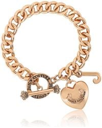 Juicy Couture - Toggle Bracelet With Crystal Heart Charm - Lyst