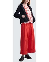 Luukaa - Misla Solid Wide-Leg Poplin Pants - Lyst