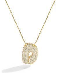 Mint & Lily - Pave Bubble Initial Necklace - Lyst