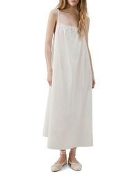 Mango - Lace Cotton Nightgown - Lyst