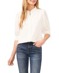Cece - Puff Sleeve Button-Up Shirt - Lyst