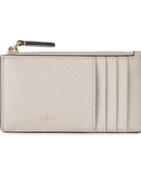 Mulberry - Continental Long Zipped Card Holder Chalk - Lyst