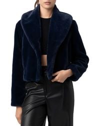 Blank NYC - Shawl Collar Faux Fur Jacket - Lyst