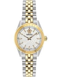 Versace - V-Code Two-Tone Bracelet Watch, 36Mm - Lyst