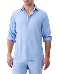 French Connection - Solid Linen Blend Button-up Shirt - Lyst