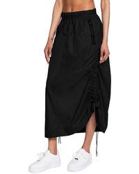 nike zip side blue maxi skirt