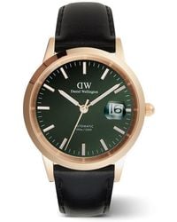Daniel Wellington - Iconic Automatic Sheffield Leather Strap Watch, 40Mm - Lyst