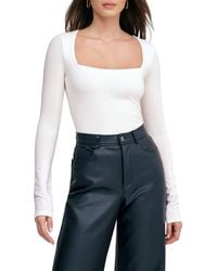 MARCELLA - Yvonne Square Neck Jersey Top - Lyst