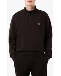 Lacoste - Cotton Fleece Half Zip Pullover - Lyst