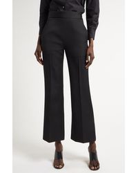 The Row - Jago Crop Wool Flare Trousers - Lyst