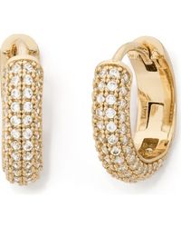 Kate Spade - Brilliant Statements Pavé Mini huggie Hoop Earrings - Lyst