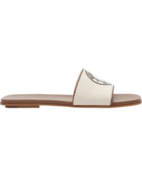 Burberry - Logo Graphic Cotton Slides - Lyst