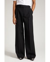 Alexander McQueen - Oversize Pleated baggy Wool Trousers - Lyst