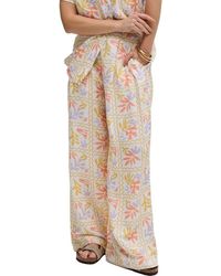 Raffya - Matisse Wide Leg Patchwork Floral Print Trouser - Lyst