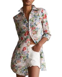 polo ralph lauren floral linen tunic