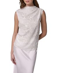 Donna Karan - Sequin Sleeveless Top - Lyst
